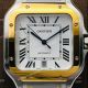 Cartier Santos Silver Gold Best Replica Watches with SmartLink QuickSwitch Band (2)_th.jpg